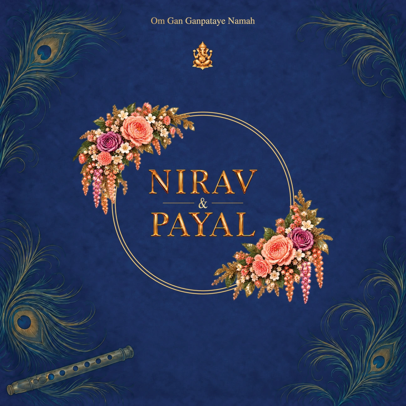 Invitation cover — Nirav and Payal